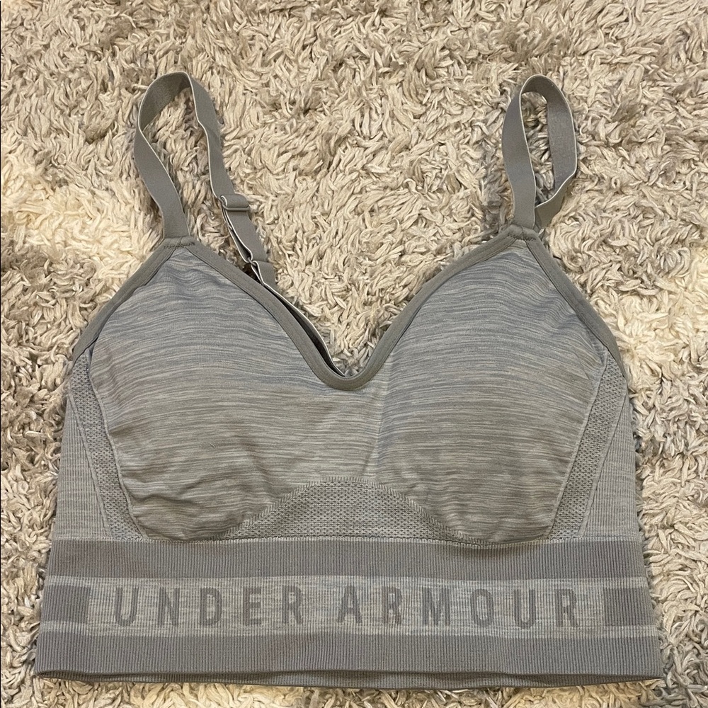 Under Armour Women's Heathered Gray Sports Bra
